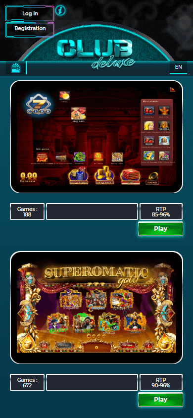 Club Deluxe Casino Mobile screenshot